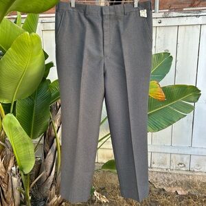 Vintage 1980s John Weitz Pleated Dress Pants Gray Talon Zip Made USA 38x30
